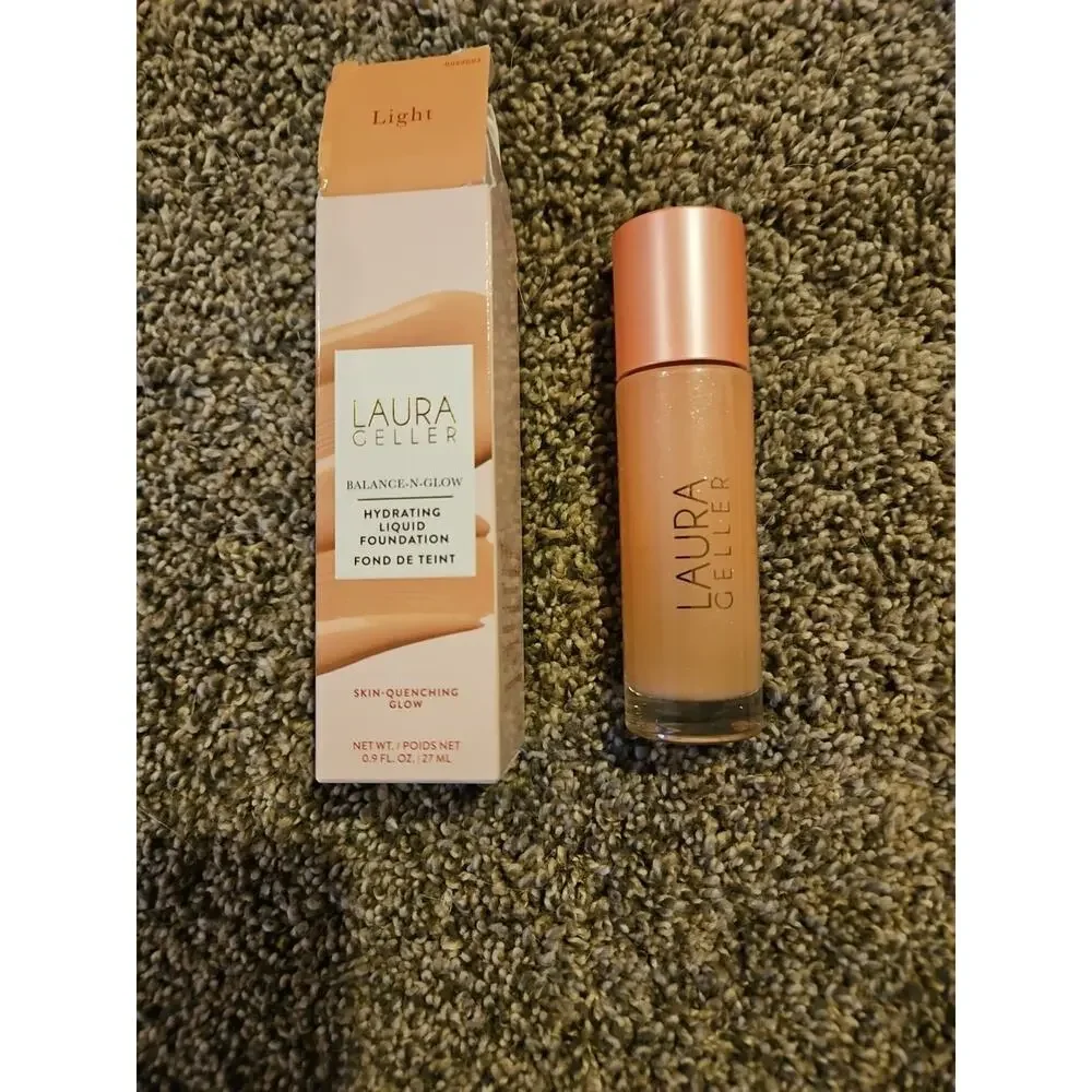 Laura Geller Balance N Glow Hydrating‎ Liquid Foundation 0.9 Oz LIGHT NEW